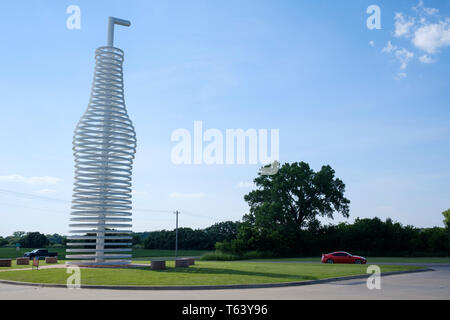 Am Straßenrand Attraktion Pops Restaurant auf US-Route 66 in Arcadia, Oklahoma, USA Stockfoto