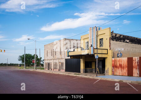 Avalon Film Theater in McLean Historic District auf US-Route 66 in Texas, USA Stockfoto