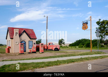 McLean Historic District auf US-Route 66 in Texas, USA Stockfoto