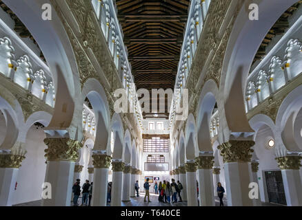 Synagoge de Santa María La Blanca. Toledo, Spanien. Stockfoto