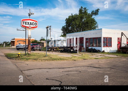 McLean Historic District auf US-Route 66 in Texas, USA Stockfoto