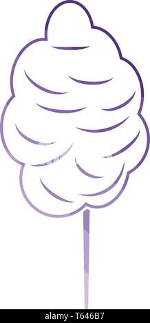 Zuckerwatte Symbol. Flache Farbgestaltung. Vector Illustration. Stock Vektor