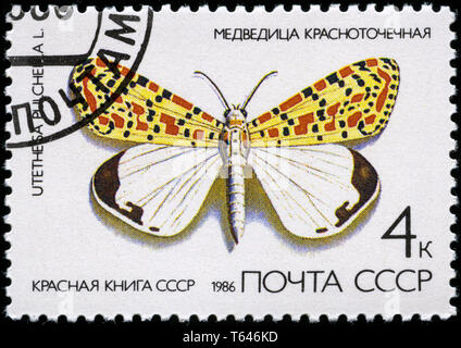 Briefmarke aus der Sowjetunion in die Schmetterlinge in der Serie 1986 Stockfoto
