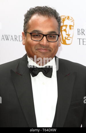 London, Großbritannien. 28 Apr, 2019. Krishnan Guru-Murthy an der British Academy (BAFTA) Fernsehen Handwerk Auszeichnungen bei der Brauerei, Chiswell Street Credit: SOPA Images Limited/Alamy leben Nachrichten Stockfoto