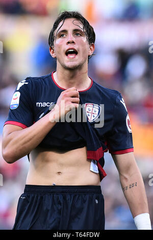 Rom, Italien. 29 Apr, 2019. Fußball Serie A Roma vs Cagliari. Rom Olympiastadion 27-04-2019 Luca Pellegrini Credit: Unabhängige Fotoagentur/Alamy leben Nachrichten Stockfoto