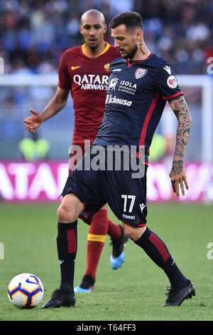 Rom, Italien. 29 Apr, 2019. Fußball Serie A Roma vs Cagliari. Olympiastadion Rom 27-04-2019 Cyril Thereau Credit: Unabhängige Fotoagentur/Alamy leben Nachrichten Stockfoto