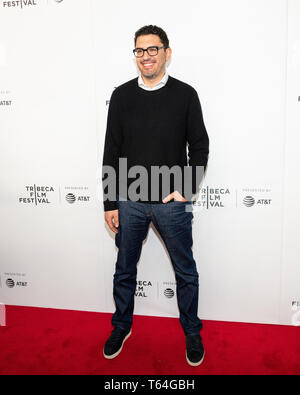 Sam Esmail im Tribeca Film Festival roter Teppich Ankünften für Tribeca Gespräche - "ein Abschied von Herrn Roboter' am 'Spring Studio - Das Marriott Bonvoy grenzenlos Theater von Chase" in New York City. Stockfoto