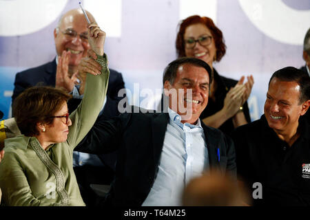 Ribeir o Preto, Sao Paulo, Brasilien. 29. Apr 2019. SP-Ribeirao Preto - 03/26/2019 - Bolsonaro öffnet AgriShow - Präsident Bolsonaro öffnet Agrishow - Internationale landwirtschaftliche Technik Messe in Ribeir o Preto, Sao Paulo, Brasilien. Als das zweite größte Messe ihrer Art in der Welt und die grösste in Lateinamerika. Die erste Ausgabe fand am 4. Mai 1994 statt. Foto: Thiago Calil/AGIF AGIF/Alamy Credit: Live-Nachrichten Stockfoto