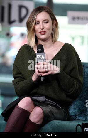 Laura Carmichael innen für AOL bauen Serie Berühmtheit Candids-MON, AOL bauen Serie, New York, NY 29. April 2019. Foto: Steve Mack/Everett Collection Stockfoto
