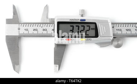 Bremssattel digital auf weißem Hintergrund digital Stockfoto