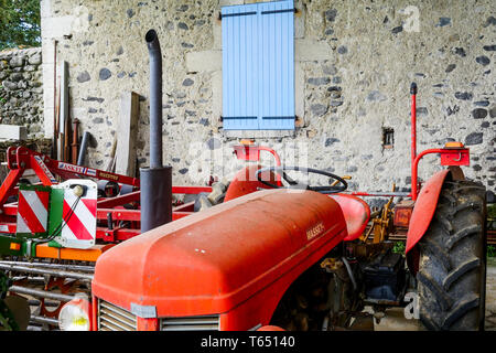 Landwirtschaftliche Geräte, Chomerac, Ardèche, Frankreich, Stockfoto