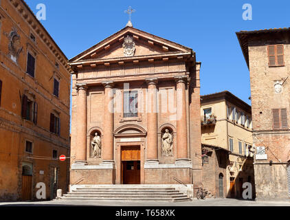 Alte Kirche Chiesa di San Cristoforo in Siena, Italien Stockfoto