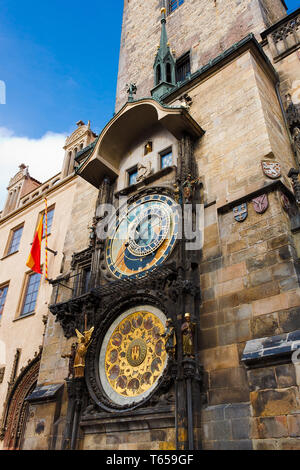 Sehr alte Prager Orloj faszinierend-Prager Orloj Stockfoto