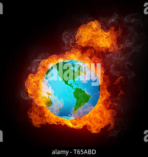 Welt in Flammen Stockfoto