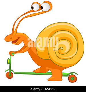 Zeichentrickfigur Schnecke Stockfoto