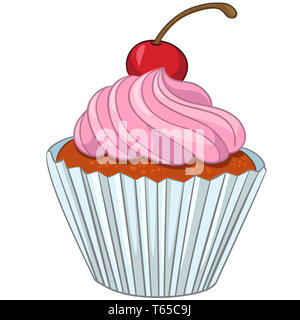 Cartoon essen süß Cupcake Stockfoto