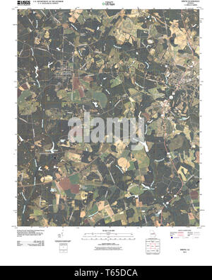 USGS TOPO Karte Georgia ga Zaunkönige 20110331 TM Wiederherstellung Stockfoto