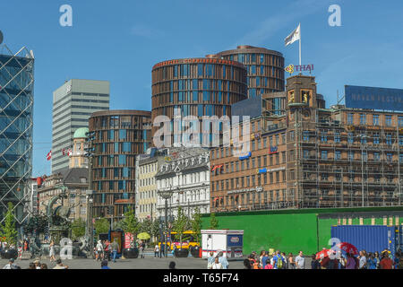 Die Axel Türmen, ist die Vision der neue dänische Architektur, das Sammeln von Menschen, die Leben und Arbeiten in der Stadt mit Büros, Geschäften, Restaurants, p Stockfoto