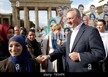 Kampagne gegen Intoleranz der Kultur in Berlin Stockfoto