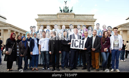 Kampagne gegen Intoleranz der Kultur in Berlin Stockfoto