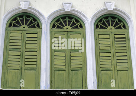 Alte Fassade des Hauses Stockfoto