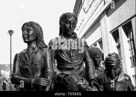 Kindertransport Memorial, Bahnhof Friedrichstraße, Berlin, Deutschland Stockfoto