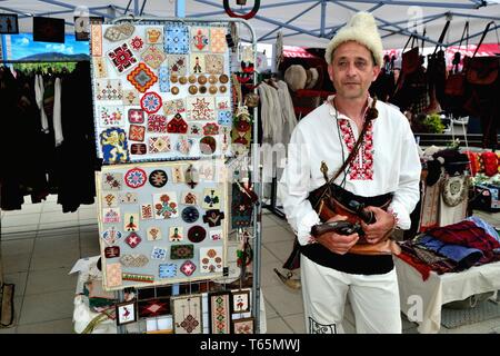 Verkäufer - Rose Festival in Kasanlak. Provinz von Stara Zagora BULGARIEN Stockfoto