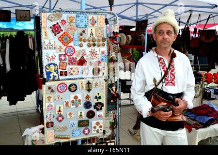 Verkäufer - Rose Festival in Kasanlak. Provinz von Stara Zagora BULGARIEN Stockfoto