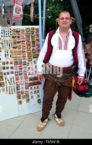 Verkäufer - Rose Festival in Kasanlak. Provinz von Stara Zagora BULGARIEN Stockfoto