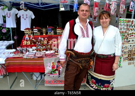 Verkäufer - Rose Festival in Kasanlak. Provinz von Stara Zagora BULGARIEN Stockfoto