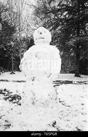 Schneemann, Medstead, Hampshire, England, Vereinigtes Königreich. Stockfoto