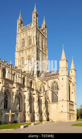 Die Kathedrale von Gloucester Gloucester City center Gloucestershire England UK GB Europa Stockfoto