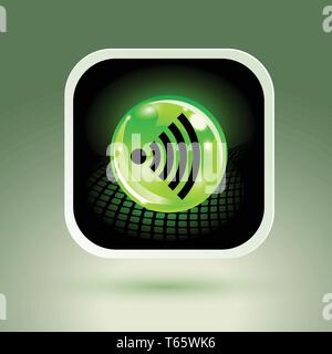 Wlan kostenlos Anmelden mit quadratischen Symbol Stil Stock Vektor