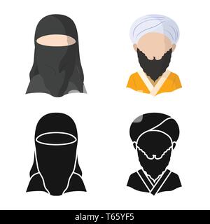 Isoliertes Objekt der Nachahmer und Resident Symbol. Der Imitator und Kultur vektor Illustration. Stock Vektor