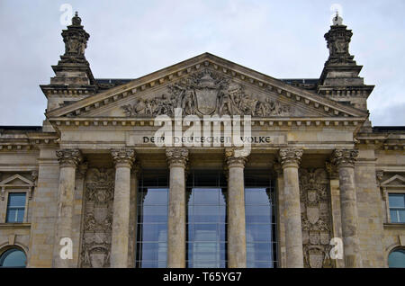 Das Reichstagsgebäude in Berlin, Deutschland Stockfoto