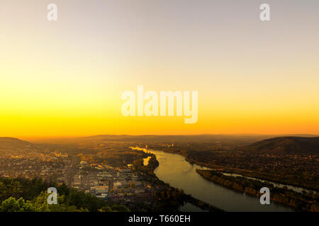 Sonnenuntergang über Vienna Hauptstadt Österreichs Stockfoto