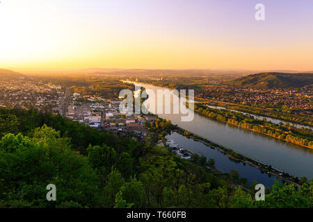 Sonnenuntergang über Vienna Hauptstadt Österreichs Stockfoto