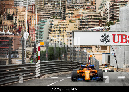 Monte Carlo / Monaco - 05/27/2018 - #2 Stoffel VANDOORNE (BEL) in seinem McLAREN MCL 33 Während der GP von Monaco Stockfoto