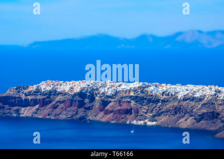 Luftaufnahme. Oia. Santorini. Kykladen Inseln. Griechenland. Stockfoto
