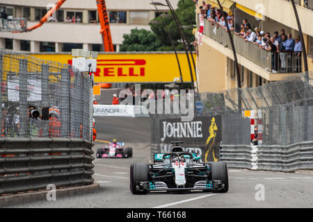 Monte Carlo / Monaco - 05/27/2018 - #44 Lewis Hamilton (GBR) in seinem Mercedes W09 während der GP von Monaco Stockfoto