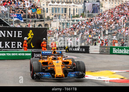 Monte Carlo / Monaco - 05/27/2018 - #2 Stoffel VANDOORNE (BEL) in seinem McLAREN MCL 33 Während der GP von Monaco Stockfoto