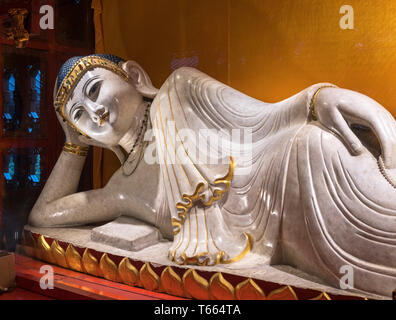 Liegenden Buddha in den Jade Buddha Tempel, Shanghai, China Stockfoto