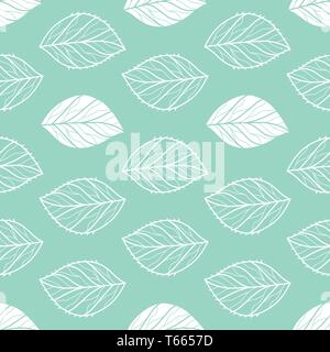 Die nahtlose Vektor zarte Blätter nahtlose Muster wiederholen. Florales Muster Stock Vektor