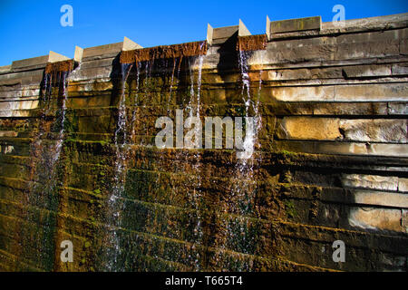 Moses Weg, Wasser Garten, Schiffweiler, Deutschland Stockfoto