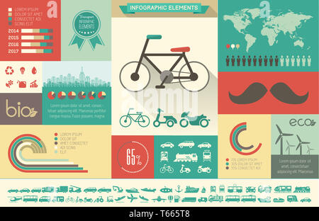 Transport-Infografik-Vorlage. Stockfoto