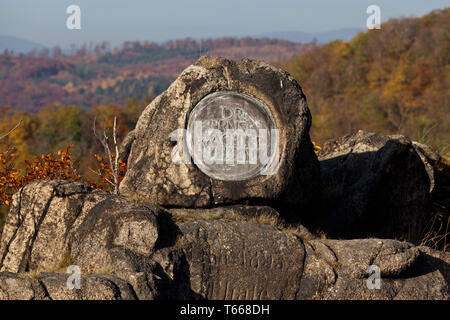 Vom Hexentanzplatz in den Herbst farbige Bodetal, Harz, Deutschland Stockfoto