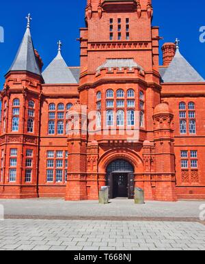 Grad 1 aufgeführten Pierhead Building (Adeilad y Pierhead), Cardiff Bay, Wales, Vereinigtes Königreich. Stockfoto