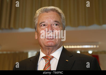 Joachin Gauck, deutsche Präsident, Stimmen in Berlin. Stockfoto