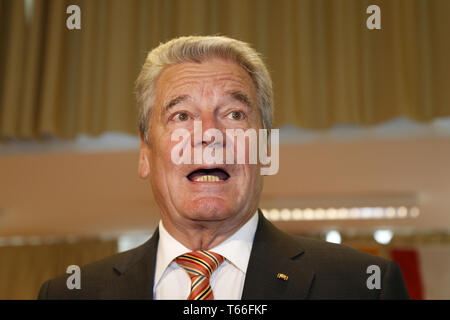 Joachin Gauck, deutsche Präsident, Stimmen in Berlin. Stockfoto