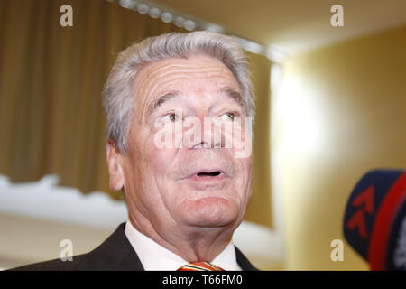 Joachin Gauck, deutsche Präsident, Stimmen in Berlin. Stockfoto